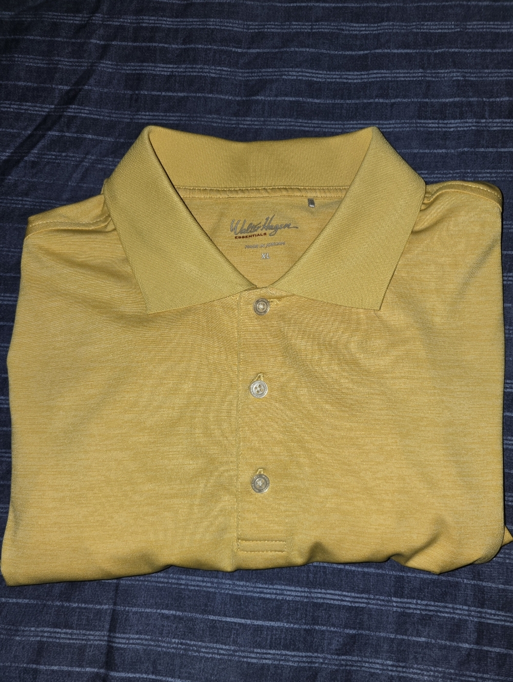 XL - Men's Yellow Polo Shirt with Classic Collar (Clean)